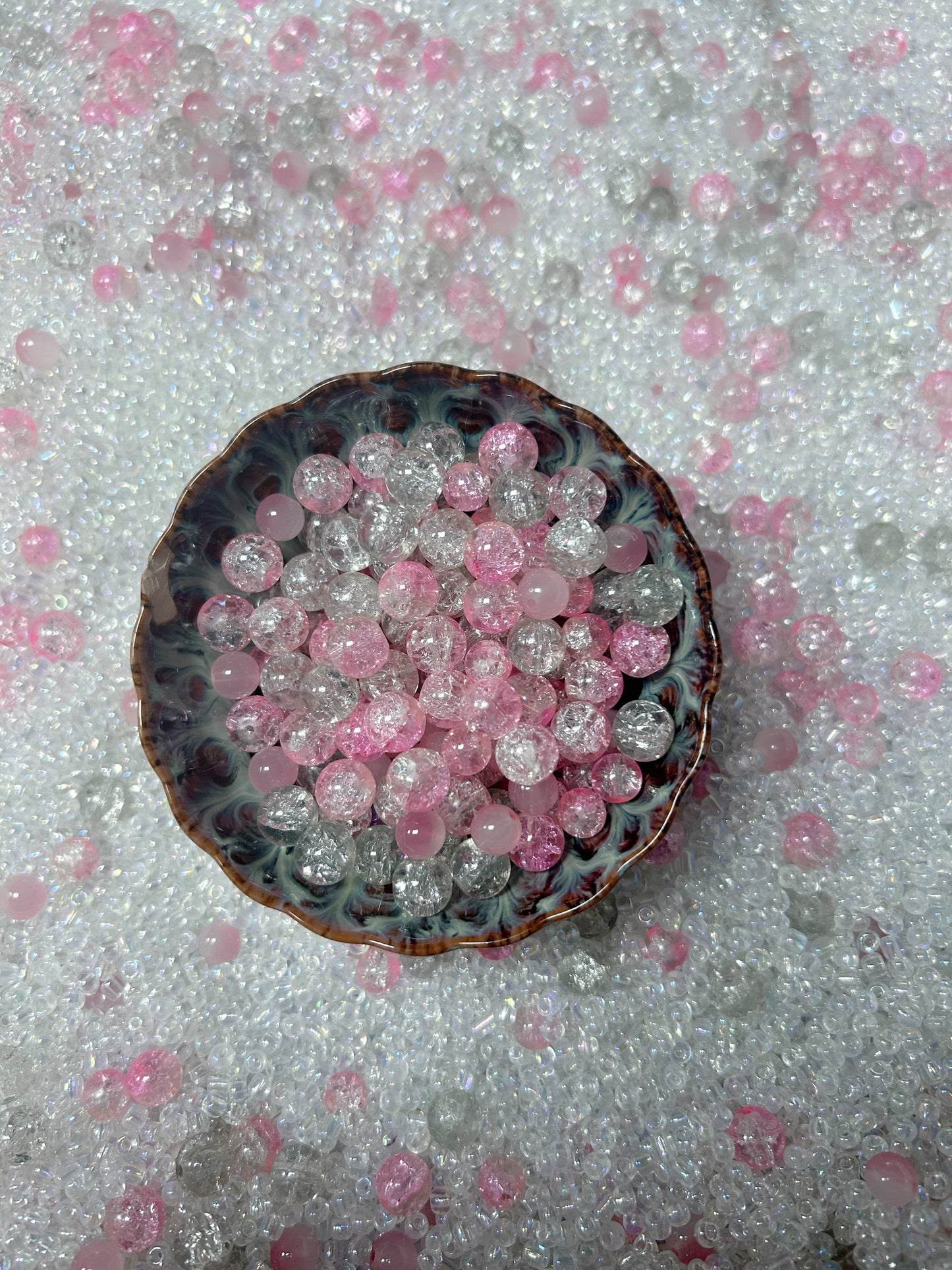 Pink Lucite Beads, DIY Bracelet, Decoration