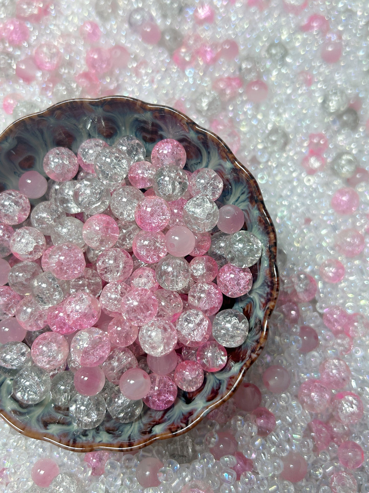 Pink Lucite Beads, DIY Bracelet, Decoration