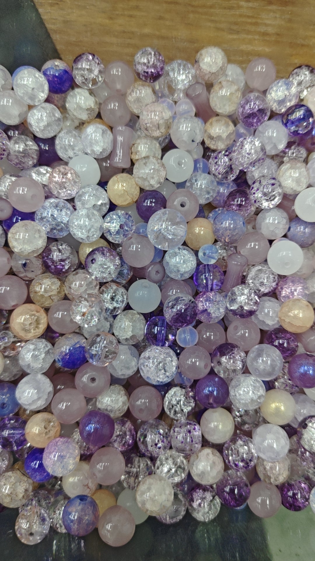 Various colors of plexiglass beads, DIY bracelets, decorations